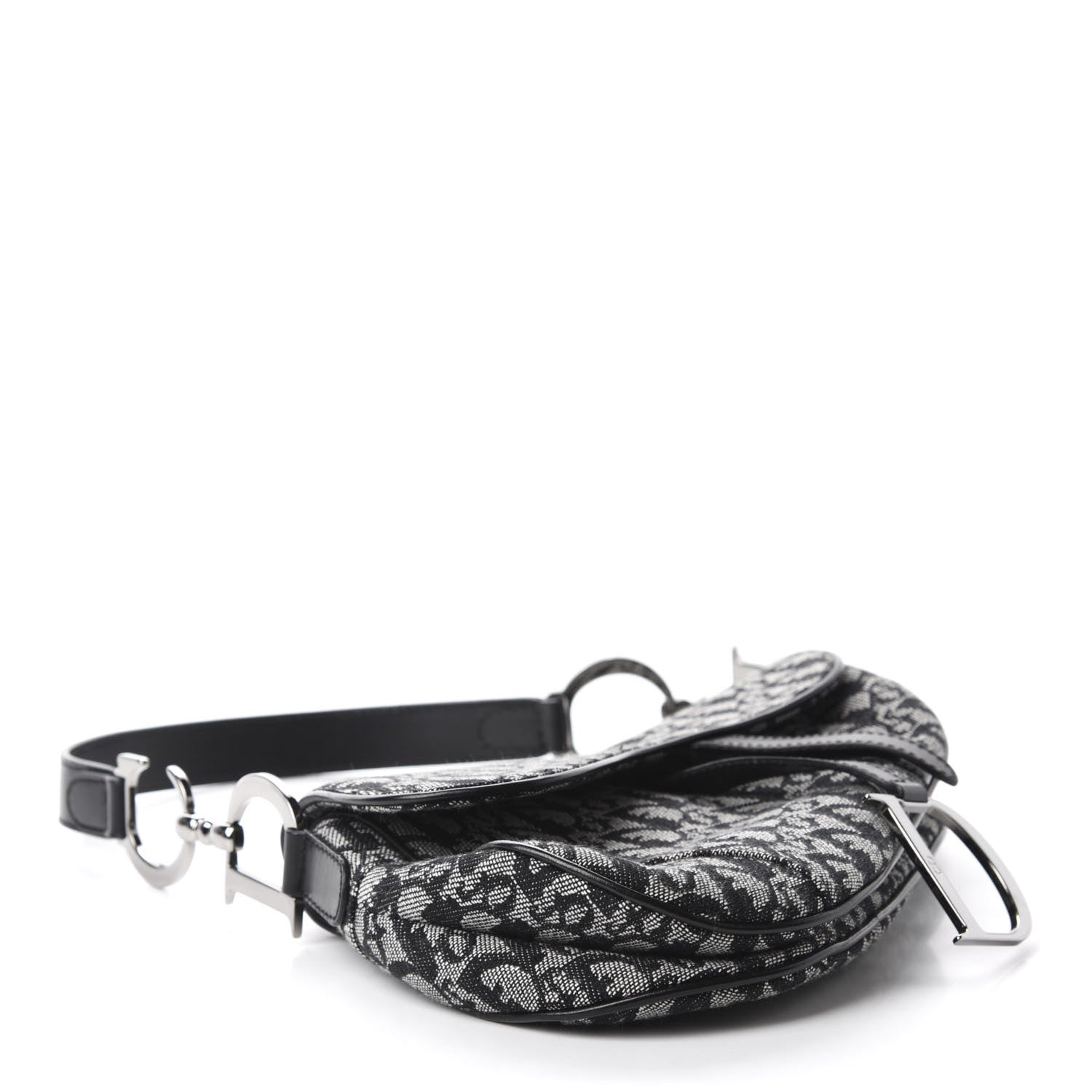 Christian Dior Monogram Saddle Bag Black 4 of 10