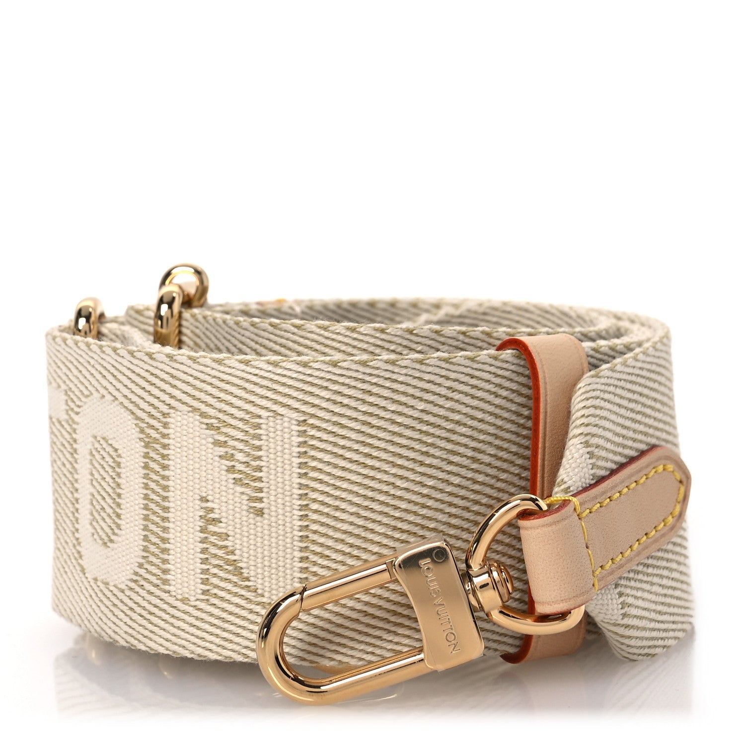 Louis Vuitton Jacquard High Rise Shoulder Strap Beige 1 of 3