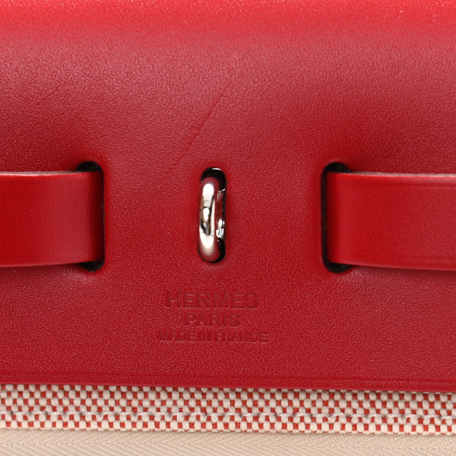 Hermes Vache Hunter Toile Pegase Pop Herbag Zip Retourne 31 PM Rouge Piment 7 of 11