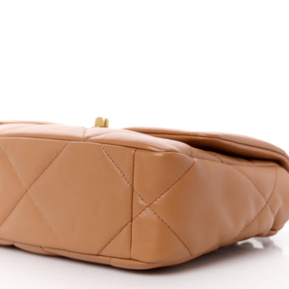 Chanel Lambskin Quilted Medium Chanel 19 Flap Brown 11 of 12