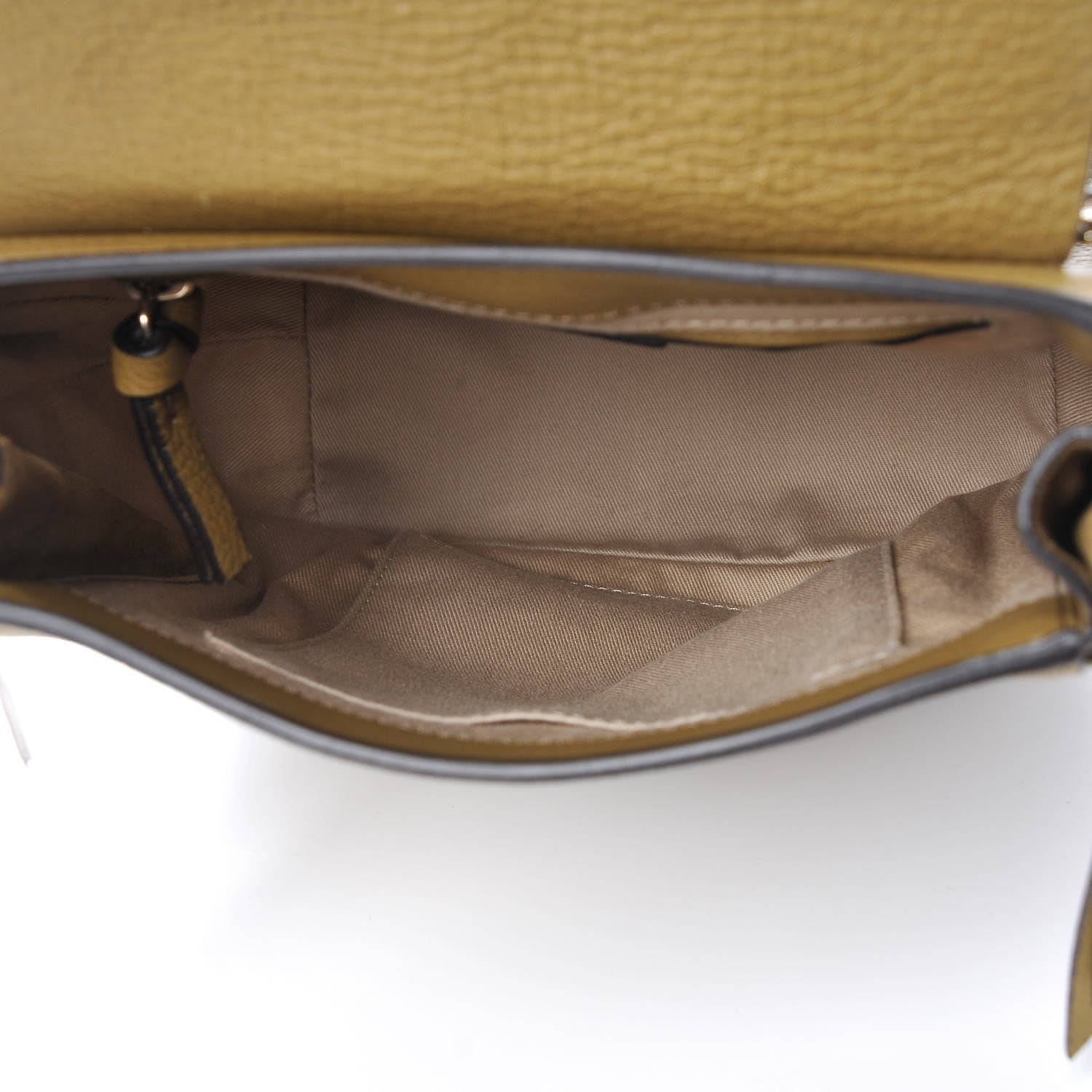 Chloe Suede Calfskin Small Faye Backpack Dark Khaki 6 of 8