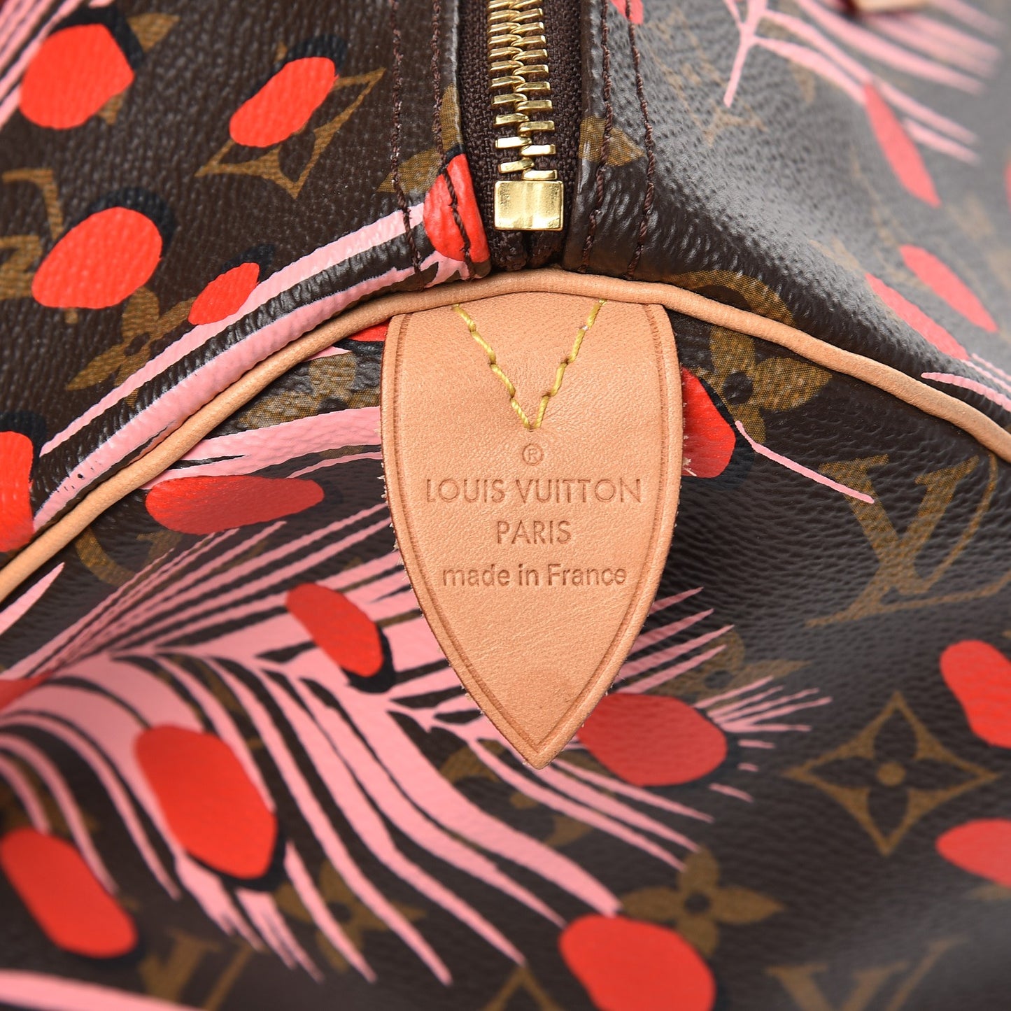 Monogram Jungle Dots Speedy 30 Sugar Pink Poppy