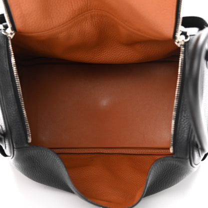 Hermes Taurillon Clemence Verso Lindy 30 Black Toffee 5 of 20