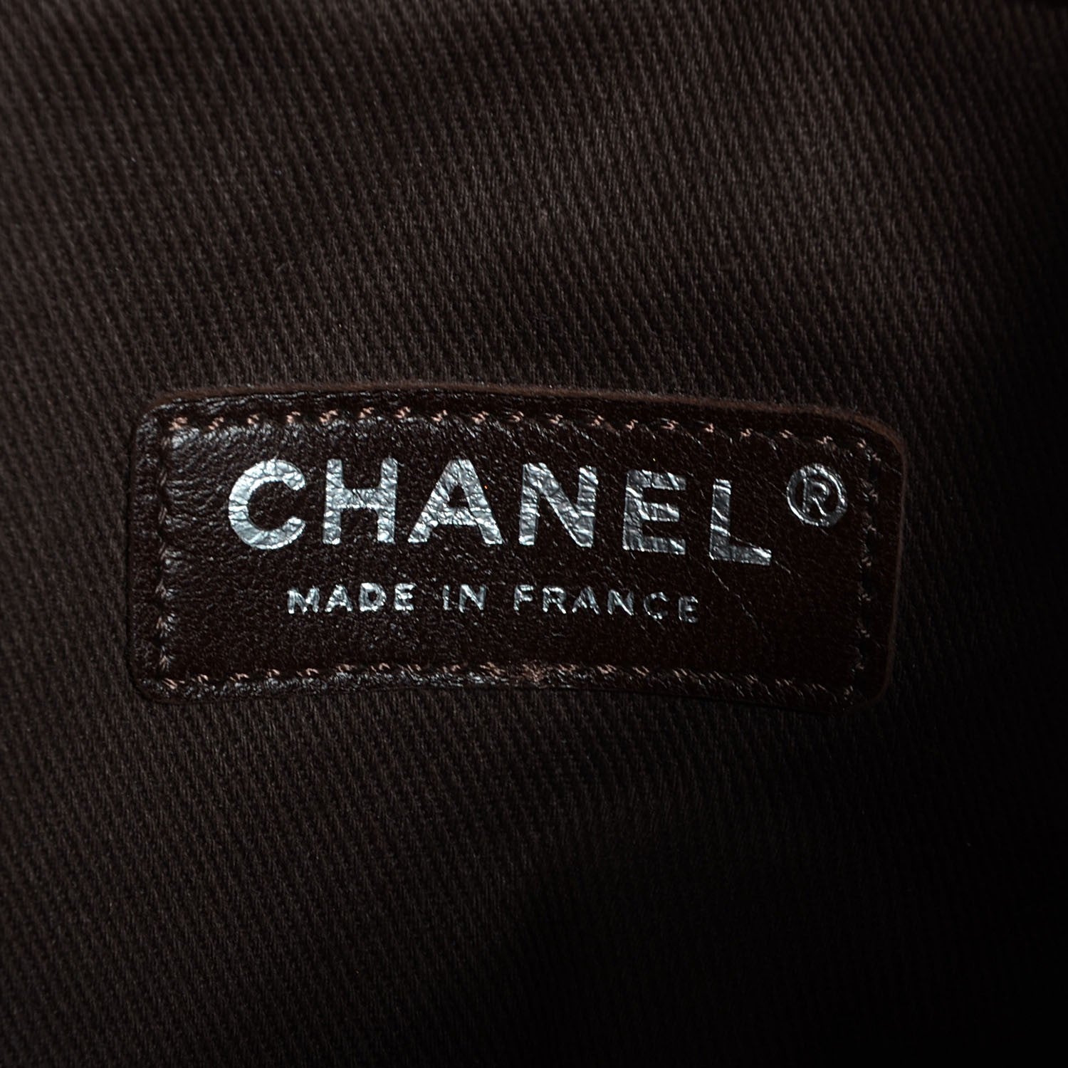 Chanel Caviar CC Tuck Medium Tote Brown 9 of 9