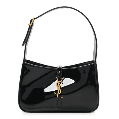 Saint Laurent Patent Le 5 A 7 Hobo Black 1 of 10