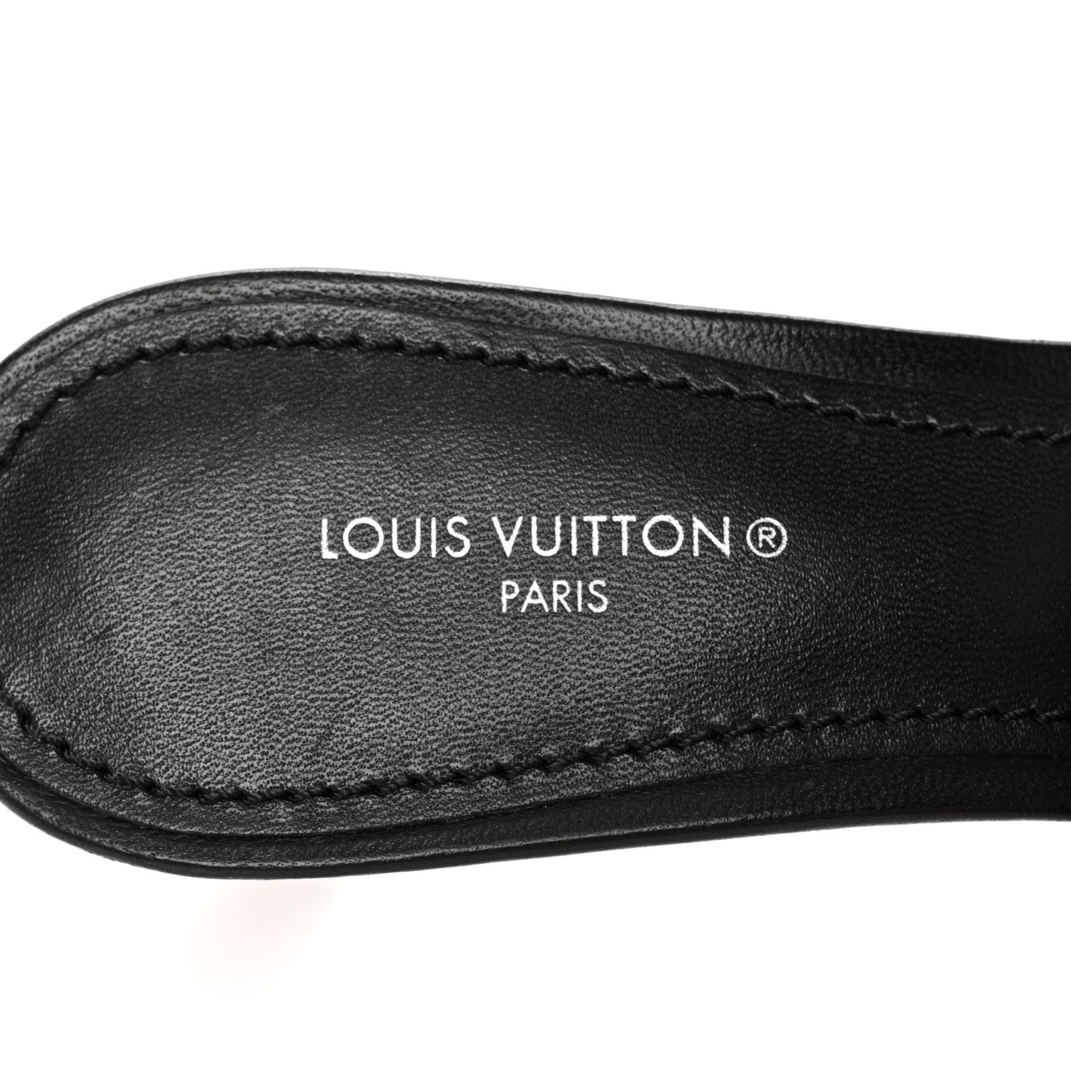 Louis Vuitton Lambskin Embossed Monogram Revival Mid Heel Mules 36 Black 8 of 10