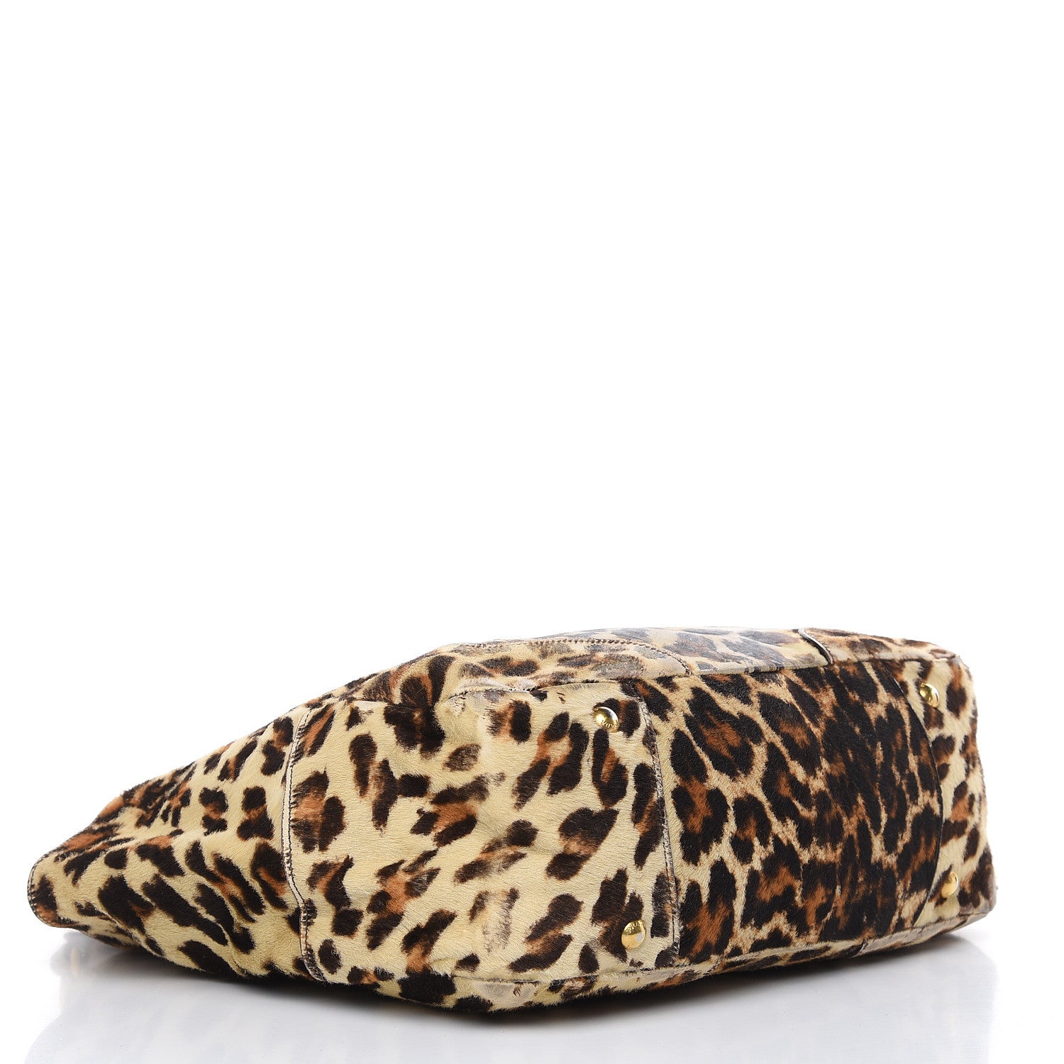 Prada Calf Hair Leopard Print Shoulder Bag Avorio 4 of 20