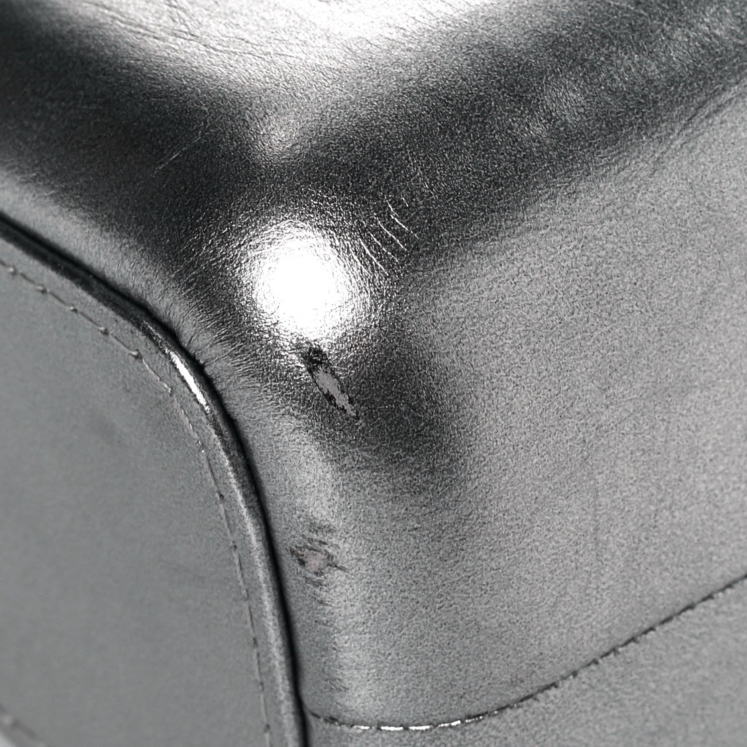 Chanel Metallic Lambskin Calfskin Quilted Medium Gabrielle Hobo Silver 10 of 14