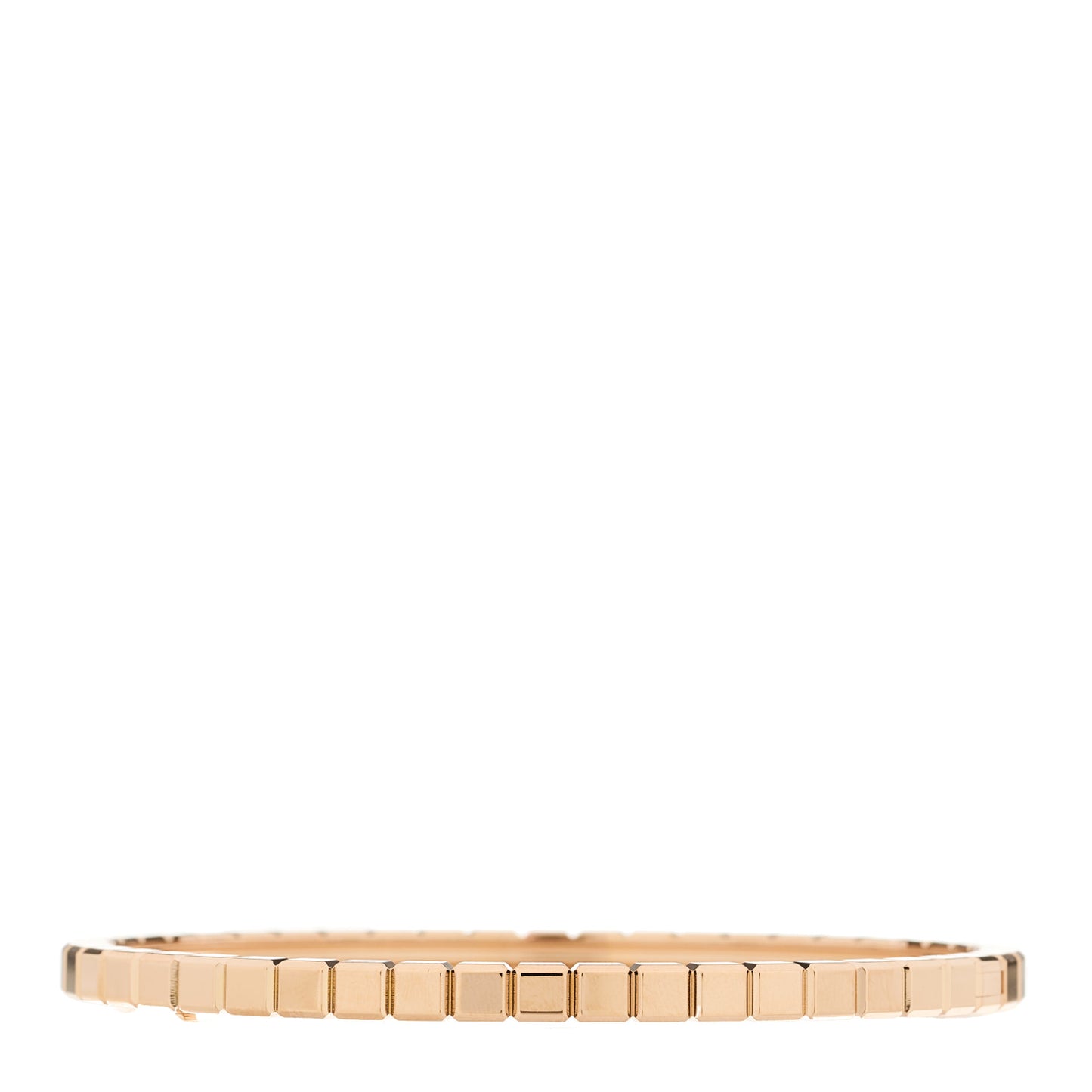 18K Rose Gold Ice Cube Bangle Bracelet
