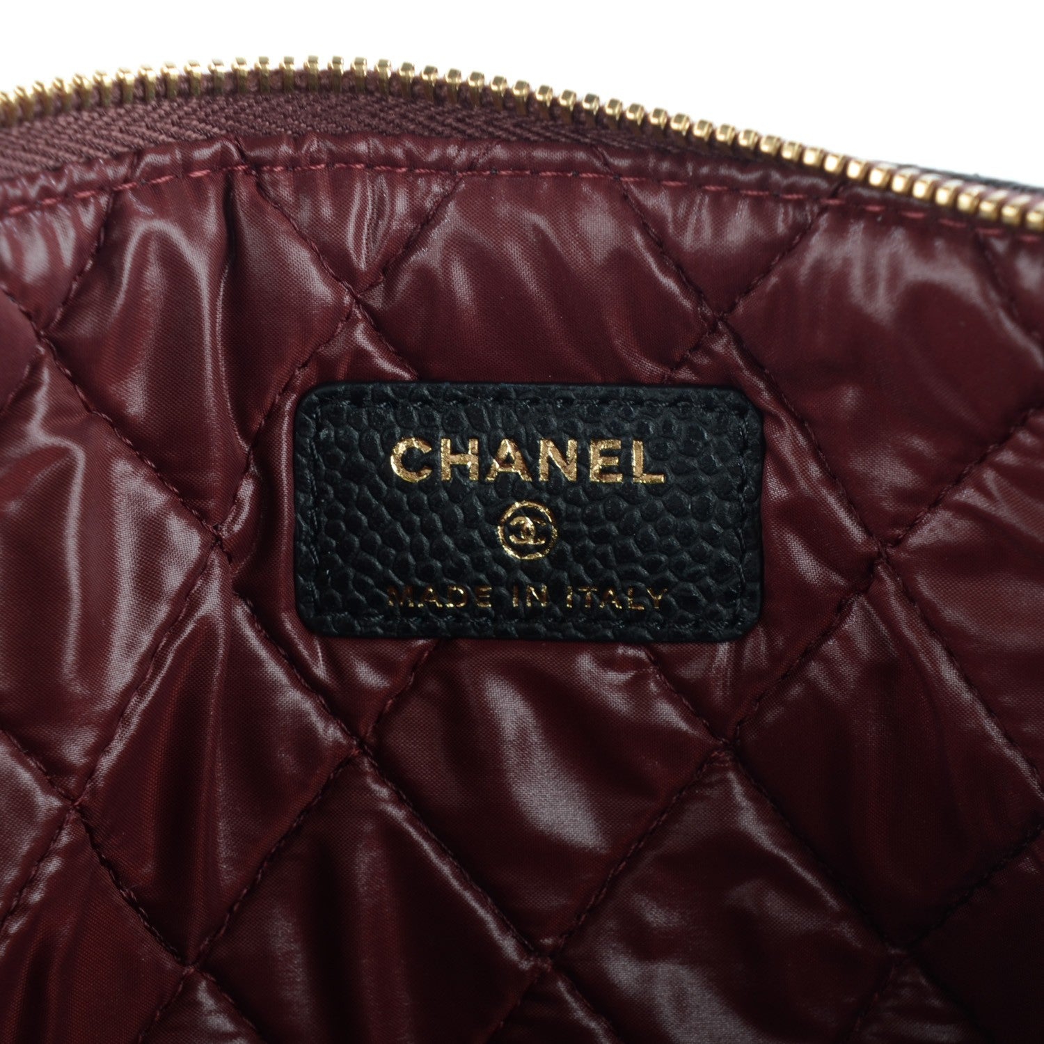 Chanel Caviar Quilted Medium Cosmetic Case Black 7 of 8