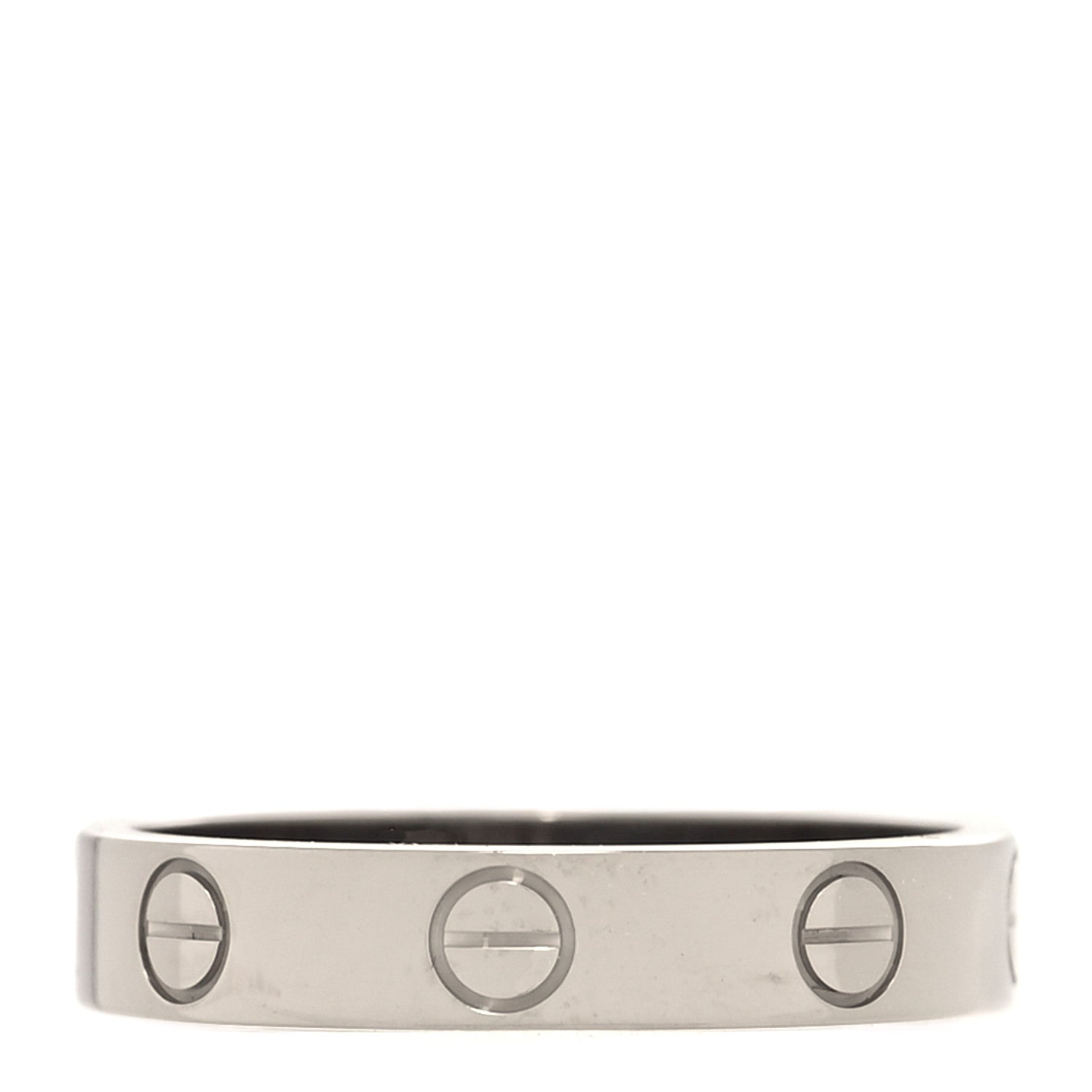 Cartier 18K White Gold 3.5mm LOVE Wedding Band Ring 52 6 3 of 5