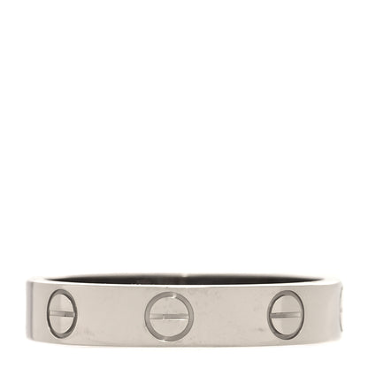 Cartier 18K White Gold 3.5mm LOVE Wedding Band Ring 52 6 3 of 5