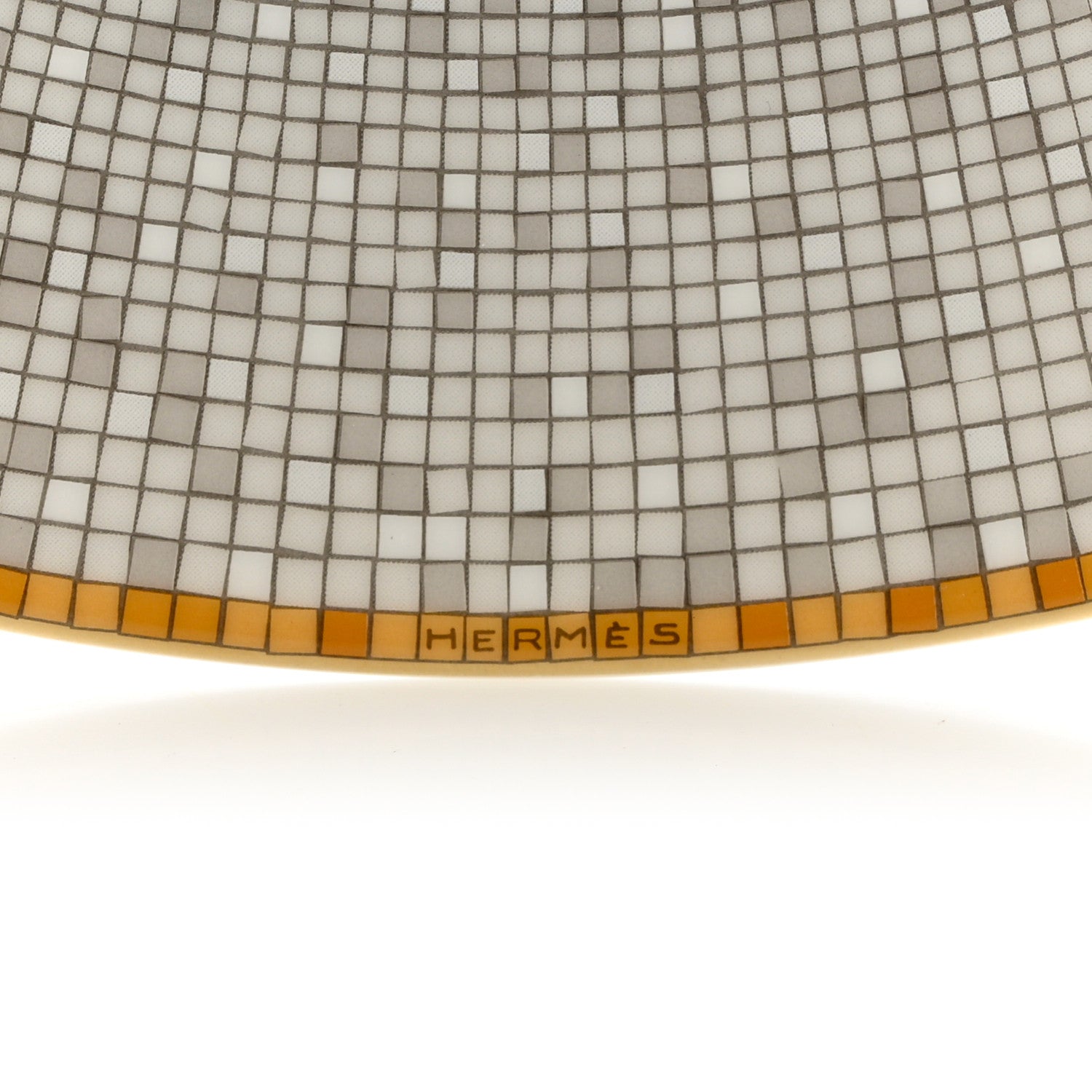 Hermes Porcelain Mosaique Au 24 Soup Bowl Gold 6 of 9