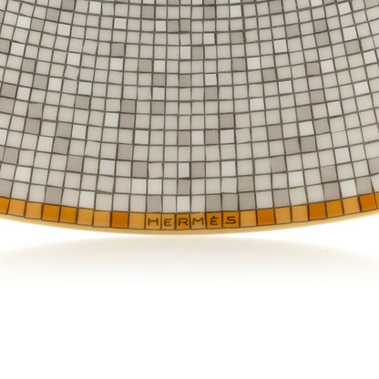 Hermes Porcelain Mosaique Au 24 Soup Bowl Gold 6 of 9