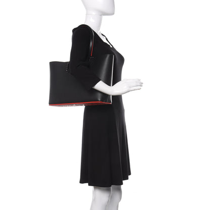 Christian Louboutin Calfskin Spikes Small East West Cabata Tote Black 2 of 12