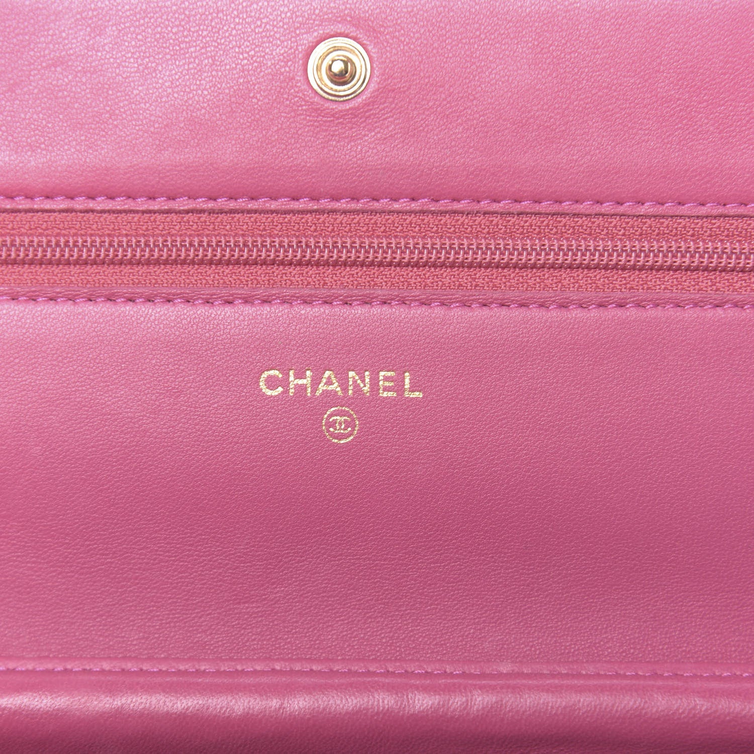Chanel Lambskin Camellia Embossed Wallet On Chain WOC Pink 6 of 12