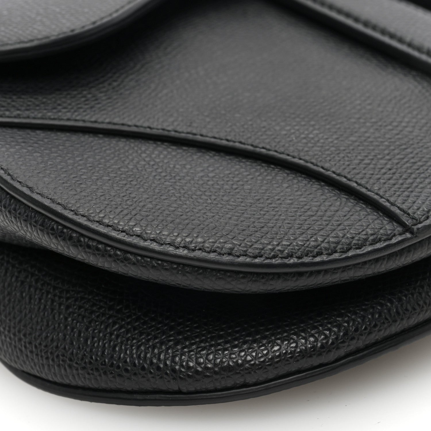 Christian Dior Grained Calfskin Mini Saddle Bag Black 8 of 9