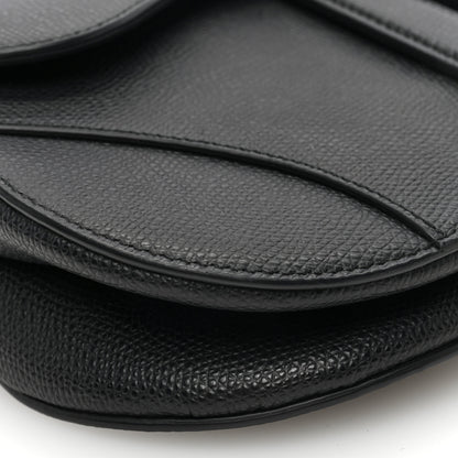 Christian Dior Grained Calfskin Mini Saddle Bag Black 8 of 9