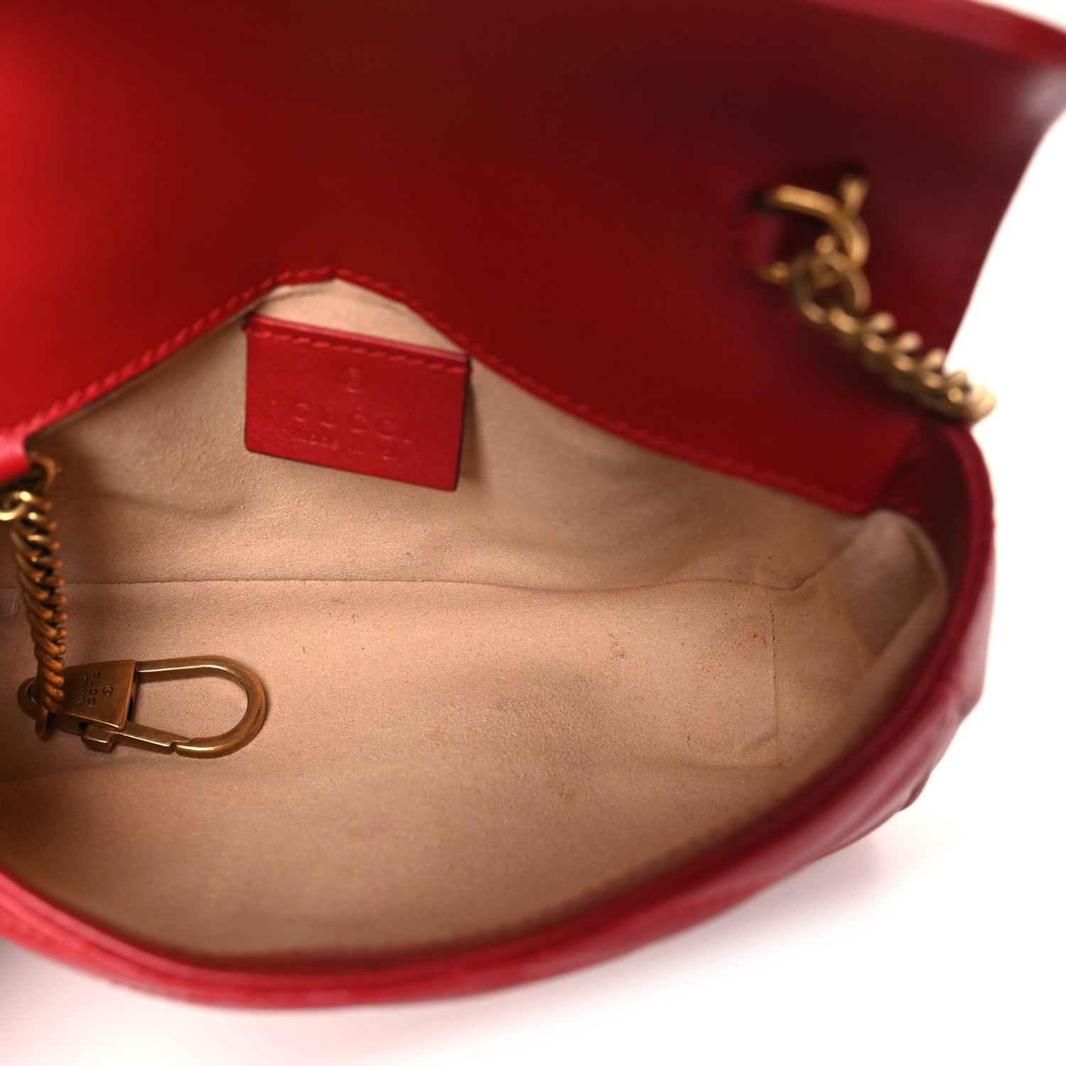 Gucci Calfskin Matelasse Super Mini GG Marmont Shoulder Bag