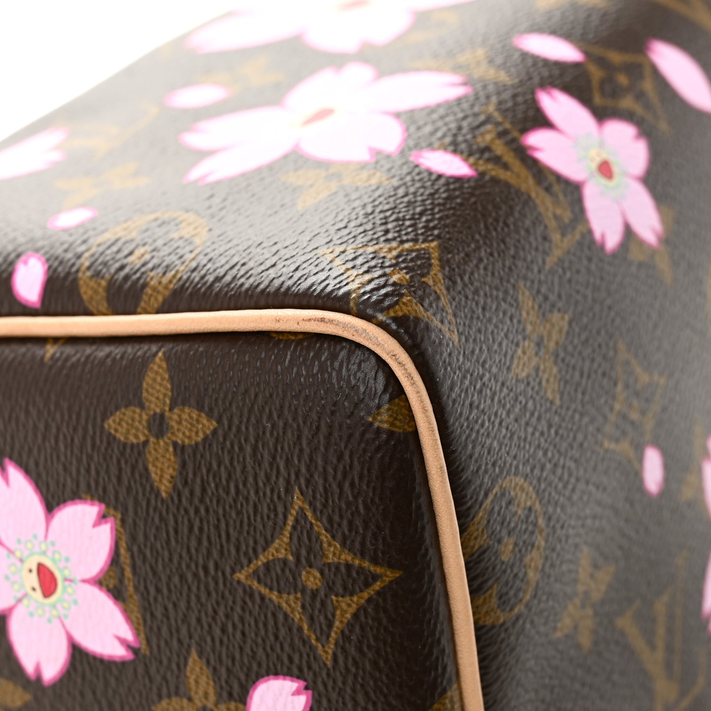 LV X TM Monogram Cherry Blossom Speedy Bandouliere 25 Sakura Brown