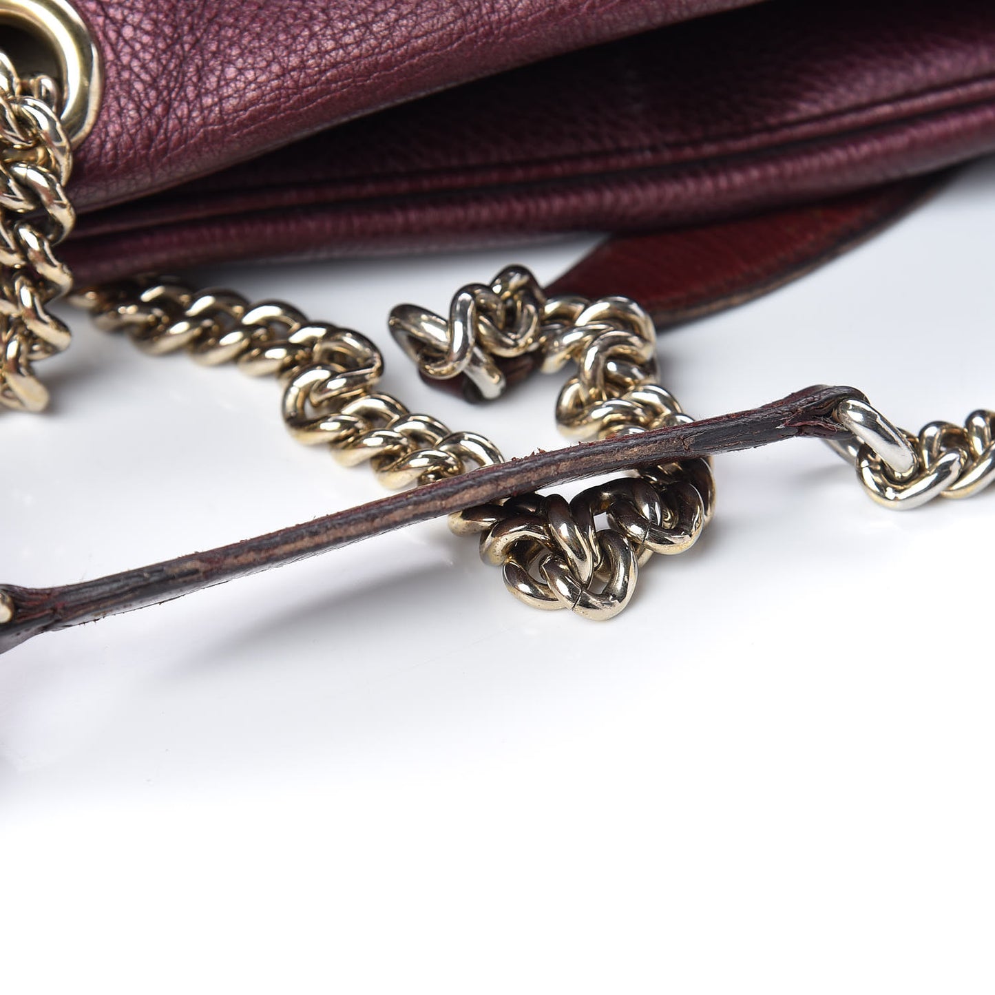 Metallic Cellarius Calfskin Medium Soho Bowler Classic Burgundy