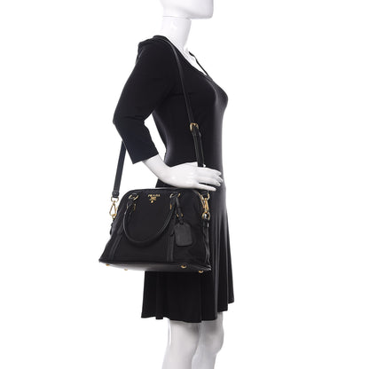 Prada Tessuto Nylon Saffiano Tote Black 3 of 11