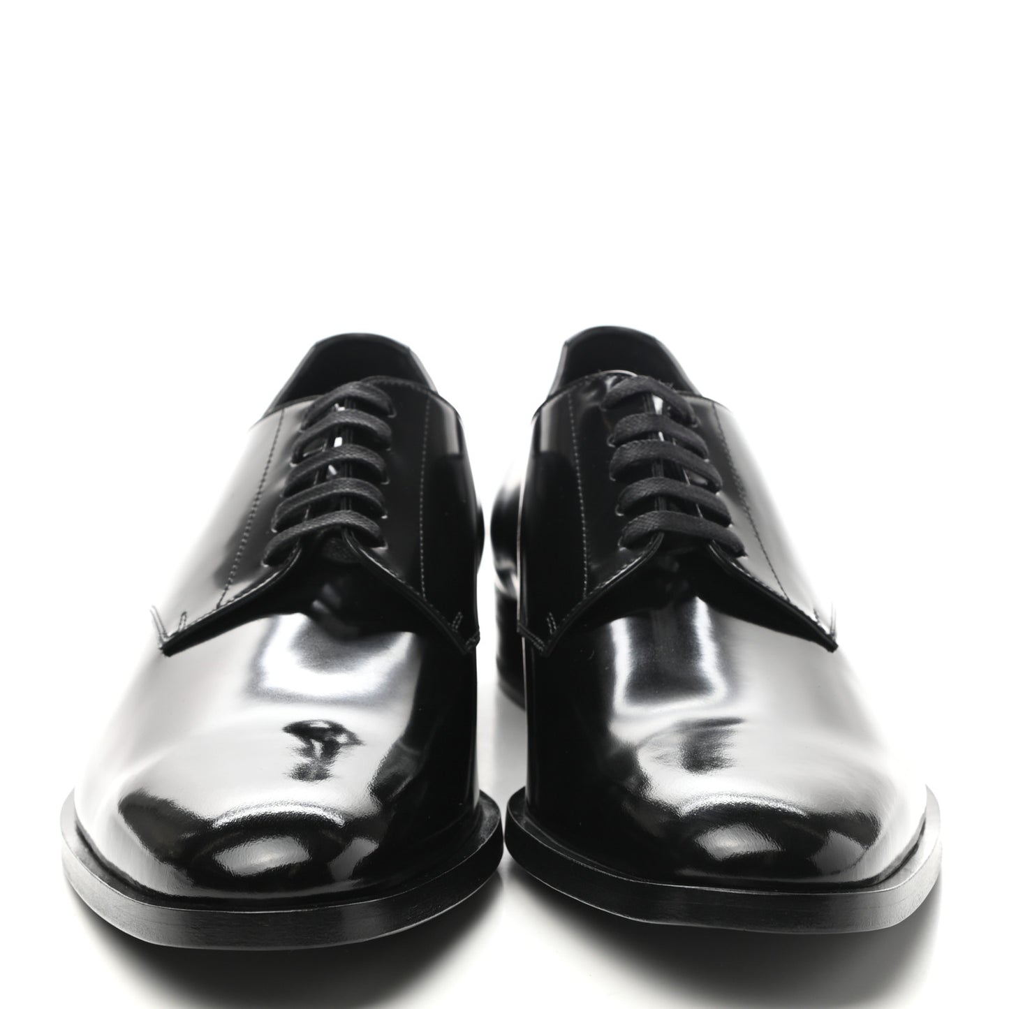 Patent Calfskin Mens Smoking 25 Derby Lace Up Shoes 45 Black