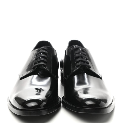 Saint Laurent Patent Calfskin Mens Smoking 25 Derby Lace Up Shoes 45 Black 2 of 10