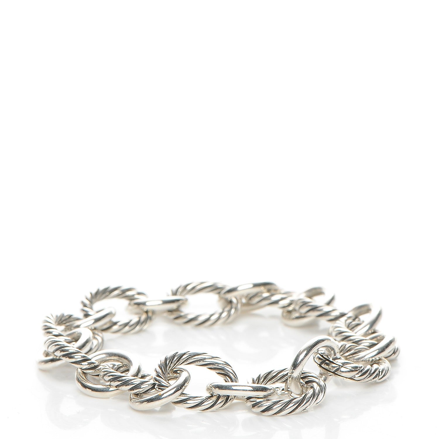 David Yurman Sterling Silver 12mm Large Oval Link Bracelet 3 of 5