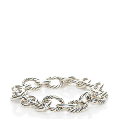 David Yurman Sterling Silver 12mm Large Oval Link Bracelet 3 of 5