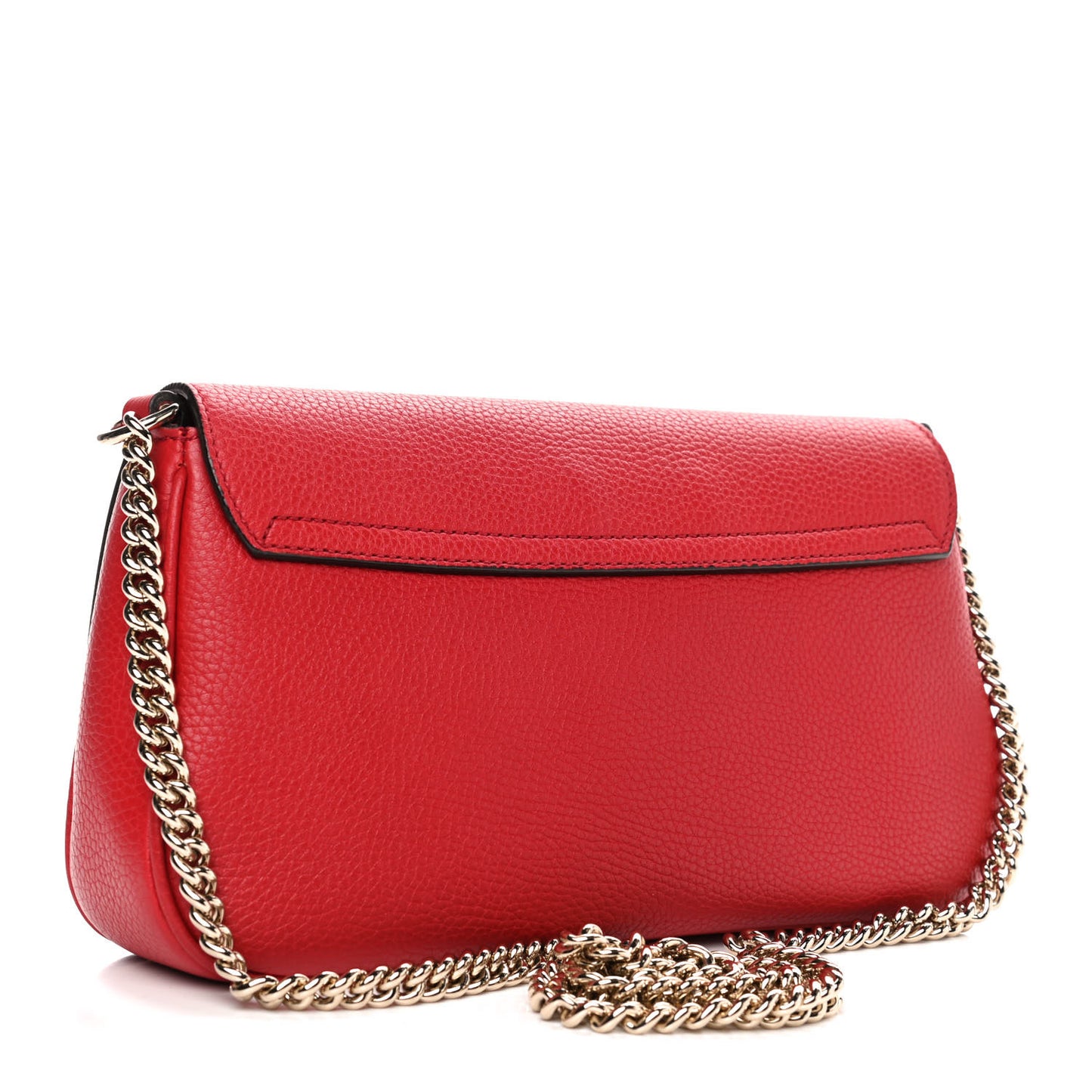 Pebbled Calfskin Medium Soho Flap Crossbody Tabasco Red