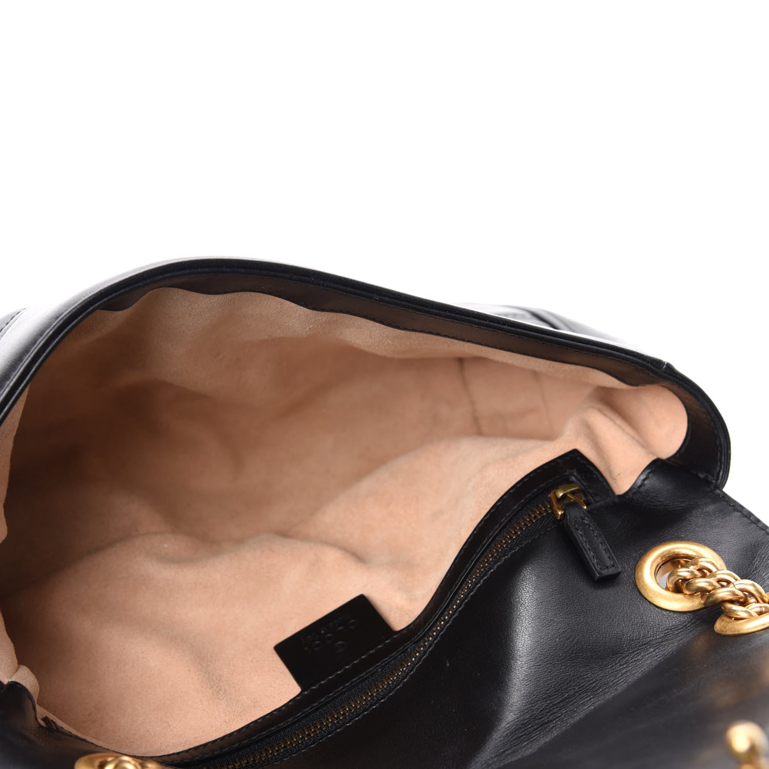 Gucci Calfskin Matelasse Small GG Marmont Shoulder Bag Black 6 of 14
