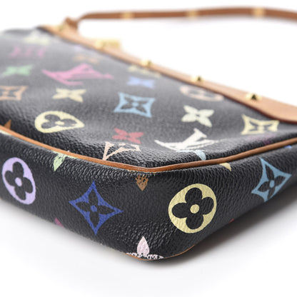Louis Vuitton Monogram Multicolor Pochette Accessories Black 7 of 11