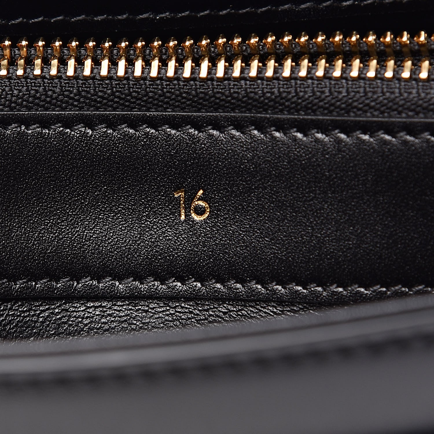 Celine Satinated Calfskin Small 16 Top Handle Bag Black 7 of 12