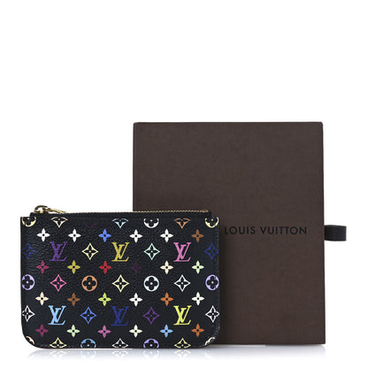Louis Vuitton Monogram Multicolor Key Pouch Black Violet 10 of 10