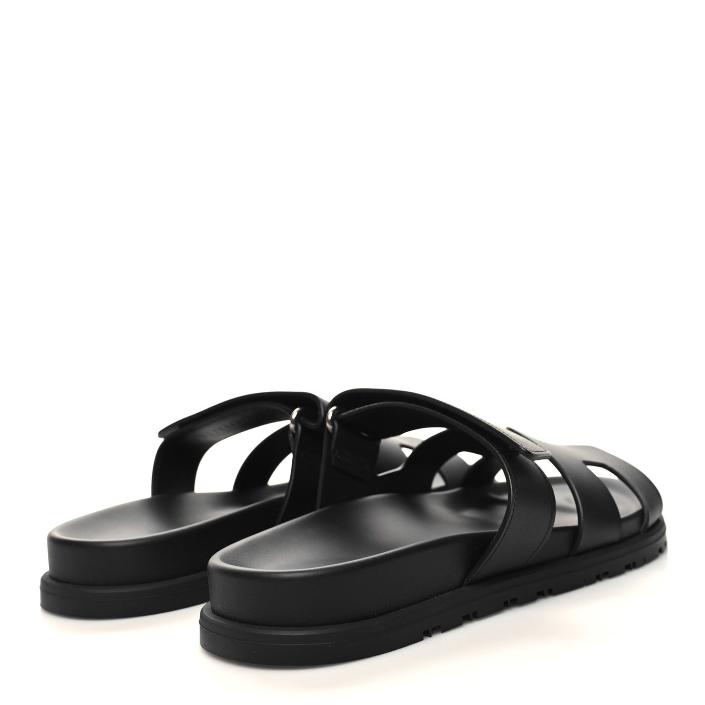 Calfskin Womens Chypre Sandals 39.5 Black
