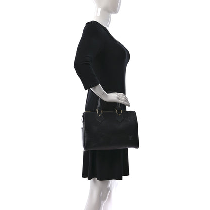 Louis Vuitton Epi Speedy 25 Black 2 of 12