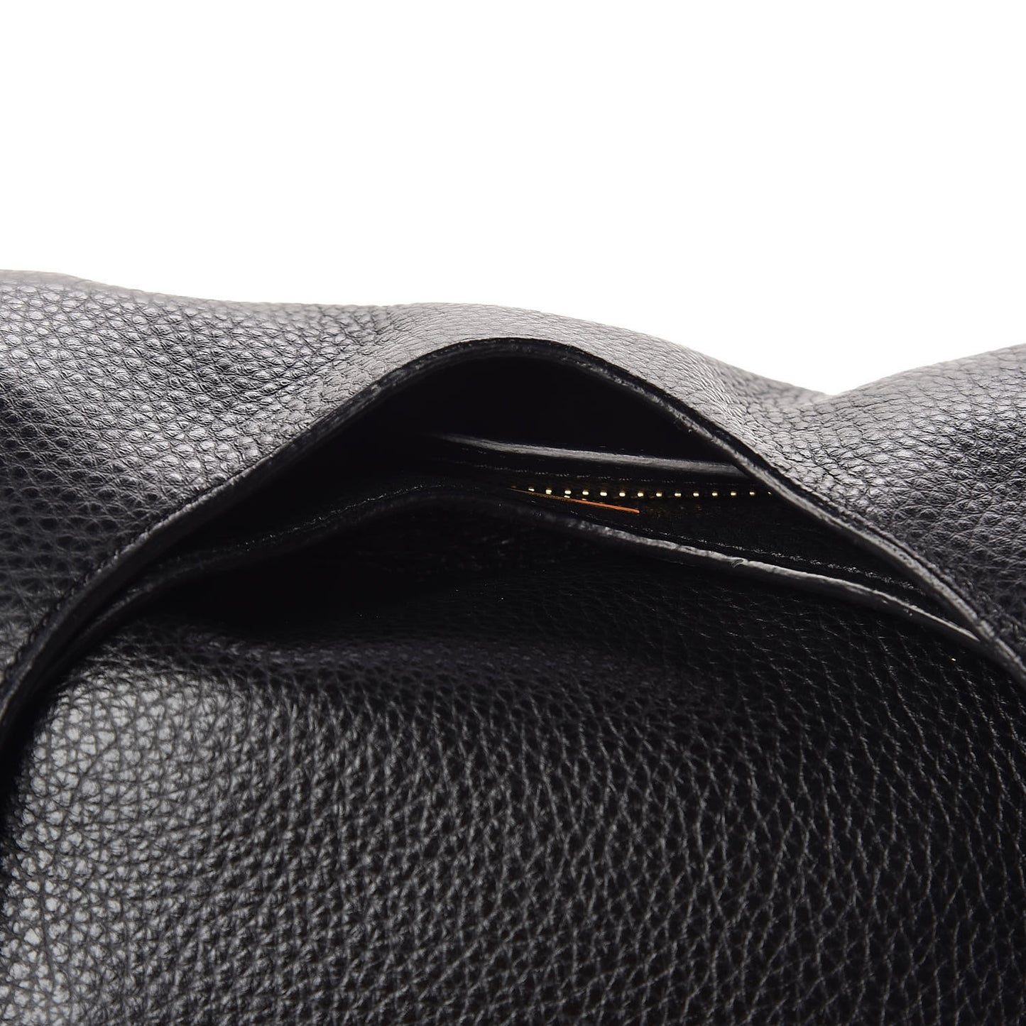 Grained Calfskin Large Alix Padlock Zip Shoulder Bag Black