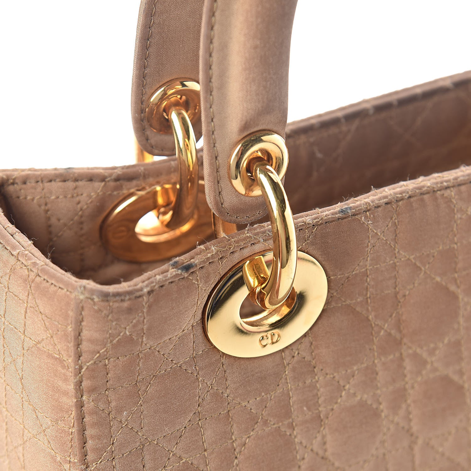 Christian Dior Nylon Cannage Medium Lady Dior Beige 10 of 13