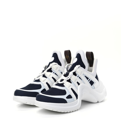 Louis Vuitton Calfskin Technical Nylon LV Archlight Sneakers 41 Marine 4 of 16