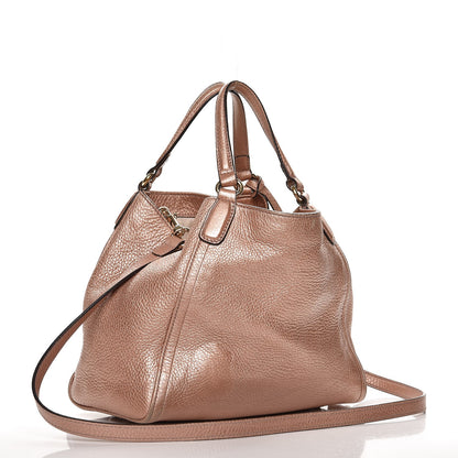 Gucci Metallic Pebbled Calfskin Small Soho Shoulder Bag Pink 4 of 11