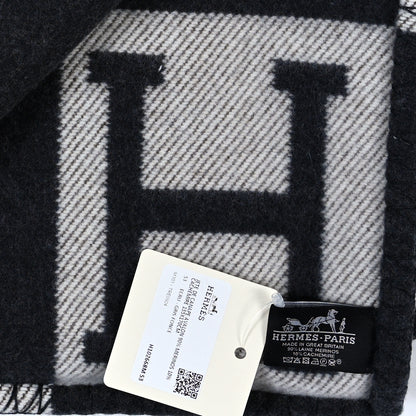 Hermes Wool Cashmere Avalon Blanket Ecru Black 3 of 3