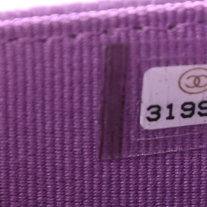 Chanel Caviar Quilted Flap Card Holder Wallet Purple 8 of 11
