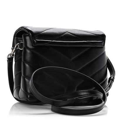 Saint Laurent Calfskin Y Quilted Monogram Toy Loulou Crossbody Bag Black 3 of 18