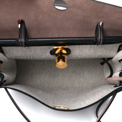 Hermes Toile H Berline Vache Hunter Herbag Zip PM 31 Black Ebene 4 of 9