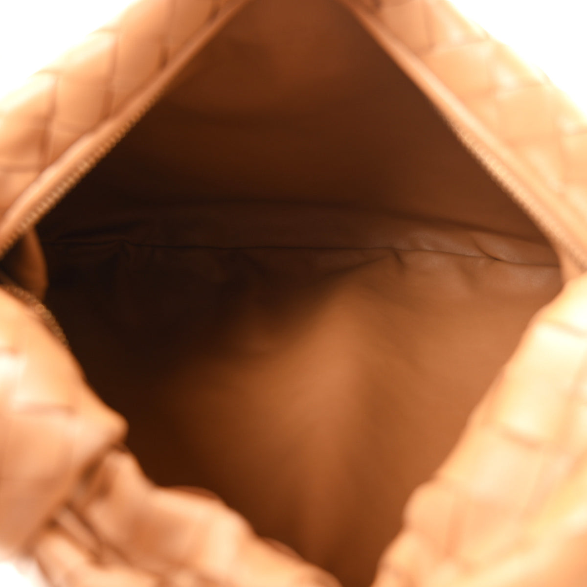 Nappa Intrecciato Teen Jodie Hobo Caramel