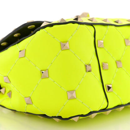 Valentino Garavani Calfskin Micro Rockstud Spike Shoulder Bag Lime 8 of 15