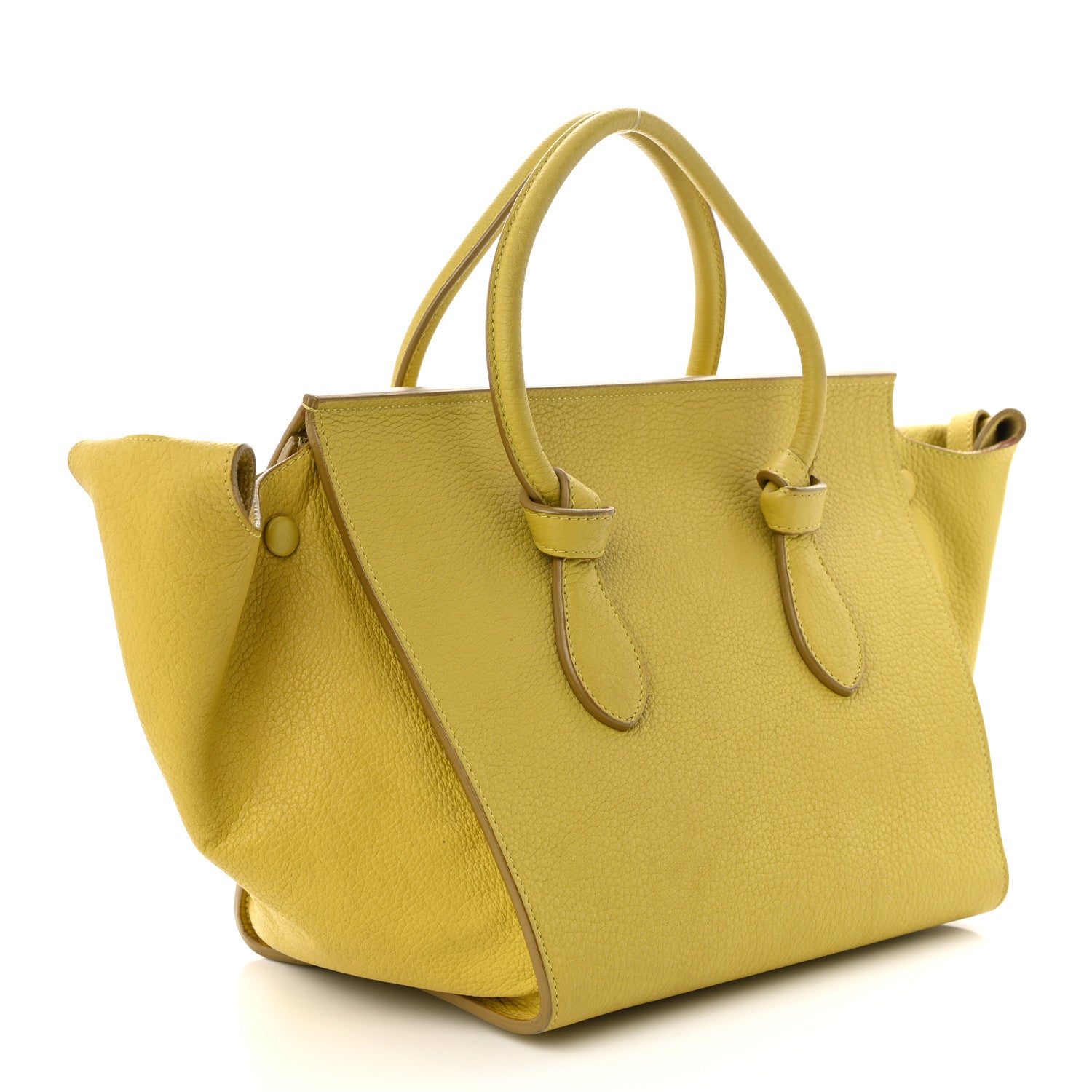 Celine Crisped Calfskin Mini Tie Knot Tote Chartreuse 3 of 16