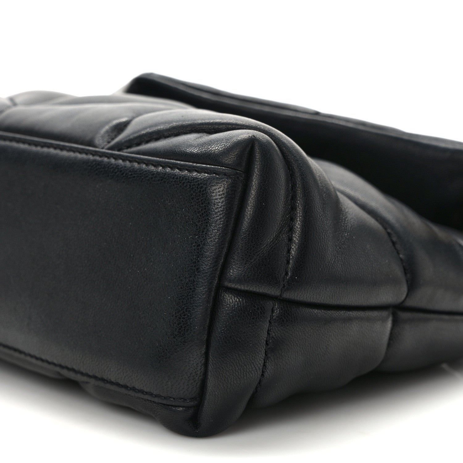 Saint Laurent Lambskin Quilted Toy Loulou Puffer Monogram Chain Satchel Black 8 of 12