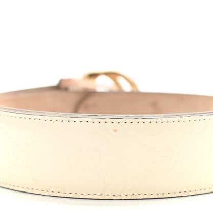 Gucci Guccissima Interlocking G Belt 75 30 Off White 5 of 6